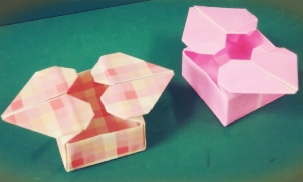 Valentines Day handmade origami heart box origami box video tutorial