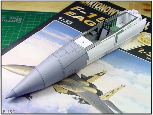 Fully handmade paper F-15 fighter plane, fine origami/paper model airplane