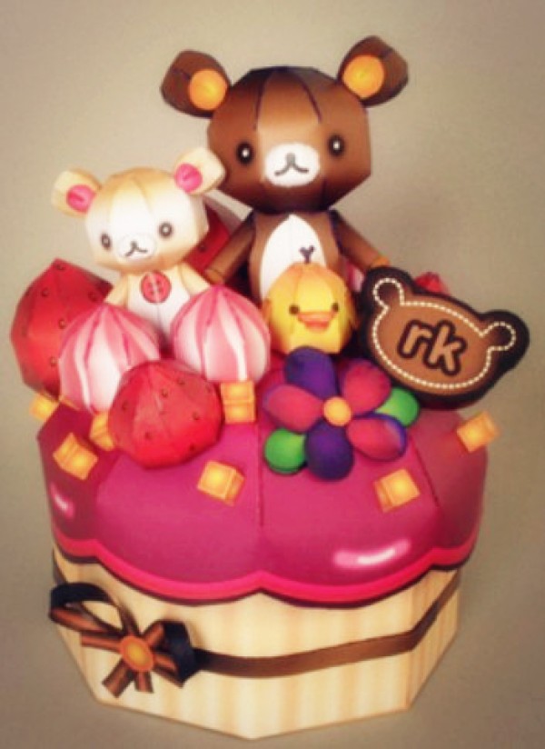 【Paper Model】Cupcake Rilakkuma and his friends paper model free download