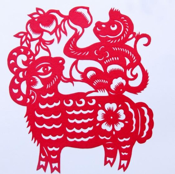 Year of the Sheep Paper-cutting The meaning of the monkey riding on the sheep and the tutorial on the Year of the Sheep paper-cutting pattern