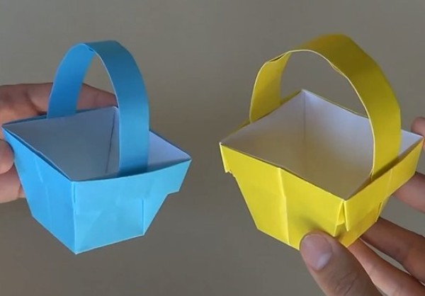 How to make an origami basket | Origami basket storage box tutorial