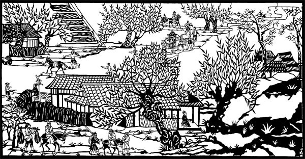 Appreciation of Gao Dianliangs ancient Chinese rural paper-cutting