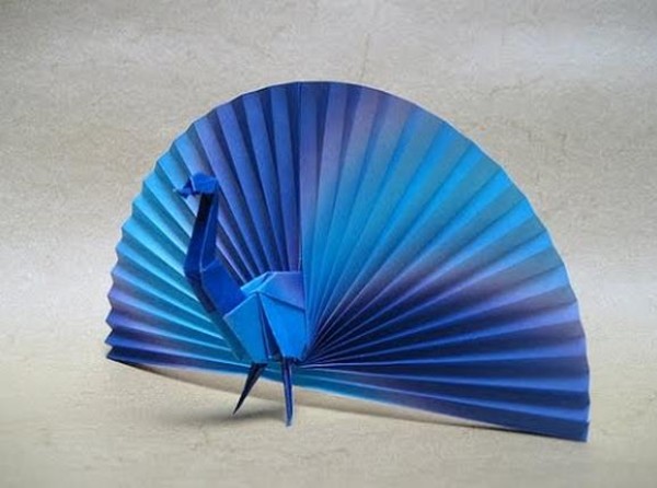 Origami peacock, handmade origami, origami video, origami tutorial, handmade