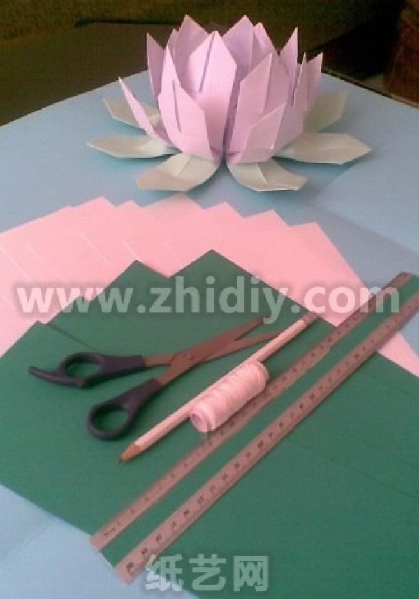 Paper art lotus making tutorial