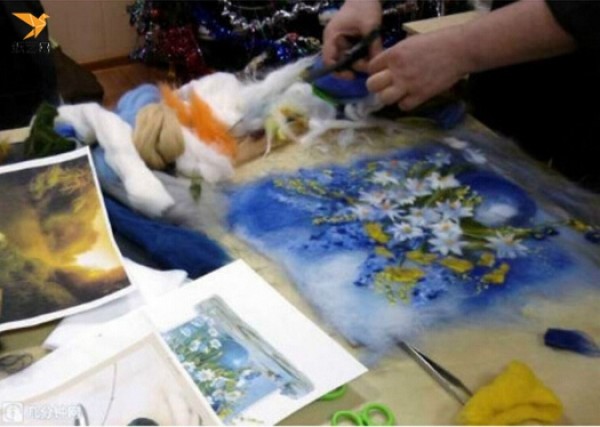 How to make wool felt? Illustrated tutorial on making handmade wool felt aesthetic art paintings