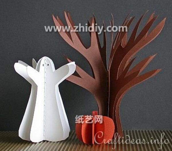 Halloween Paper Sculpture Simple Handmade Tutorial