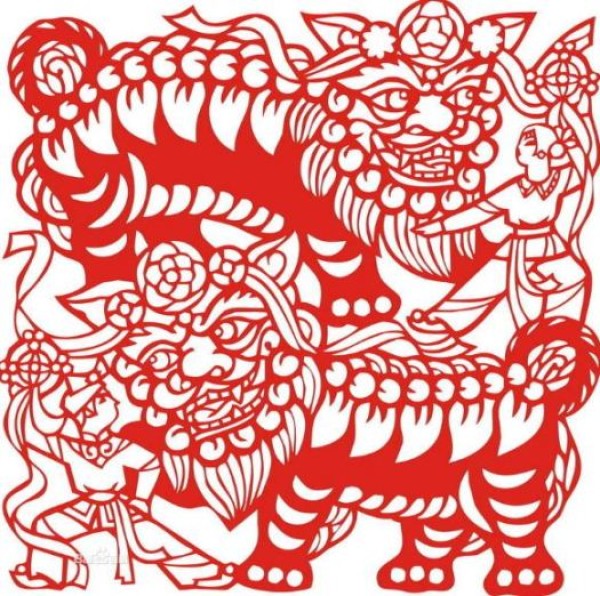 New Year Paper-cutting Pattern Collection - Lion Dance Paper-cutting Tutorial