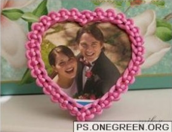 Heart-shaped photo frame lace--detailed weaving tutorial