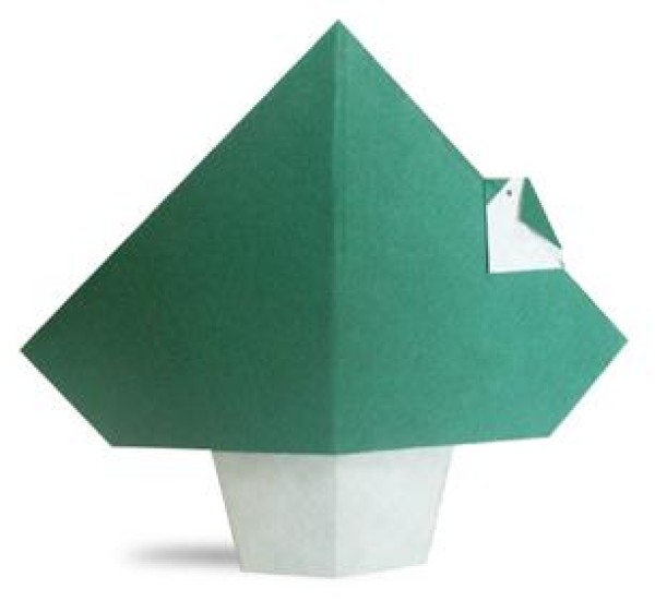 Childrens origami bird and tree handmade origami tutorial