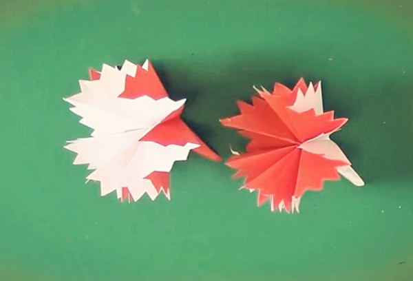 Mothers Day simple origami flower carnation handmade origami video tutorial