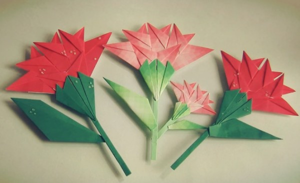 Mothers Day Origami Flower Carnation Origami Video Tutorial