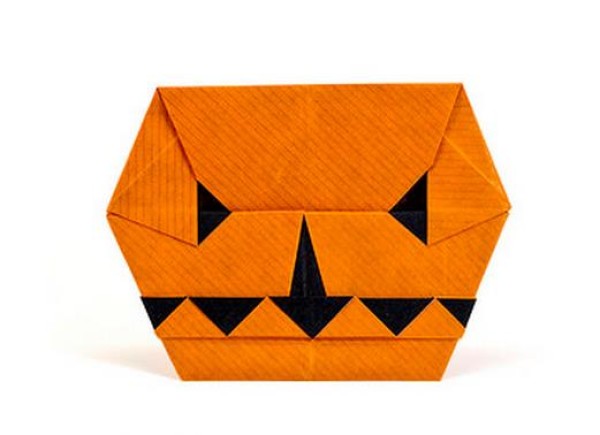 Easy Halloween Origami Pumpkin Lantern Making Tutorial