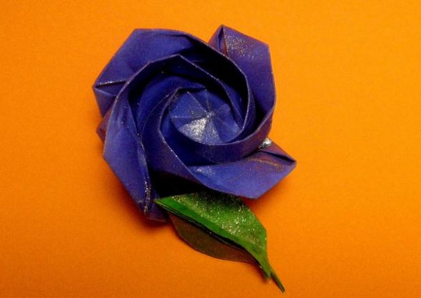 [HD] How to fold a paper rose video - Simple folding method of an origami rose