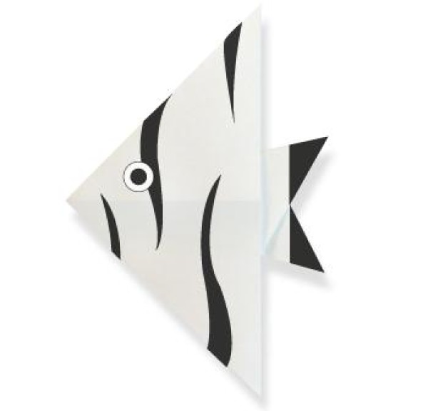 Simple origami tutorial for angelfish