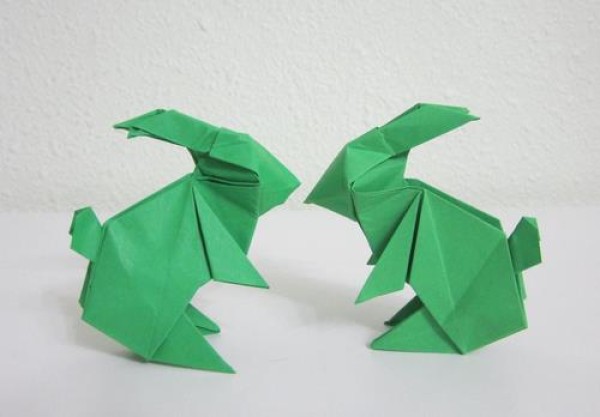 Origami tutorial for Mid-Autumn Festival three-dimensional origami rabbit