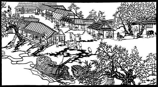 Appreciation of Gao Dianliangs ancient Chinese rural paper-cutting