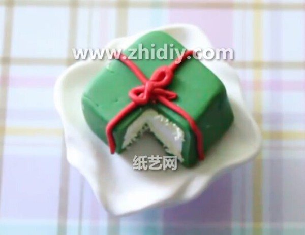 Christmas gift cake clay handmade tutorial