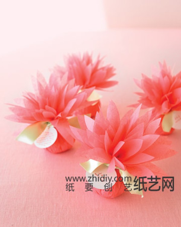 Decorative Crepe Paper Paper Craft Dahlia Tutorial