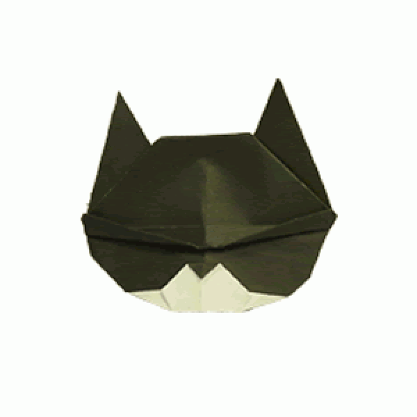 Origami cat face making tutorial