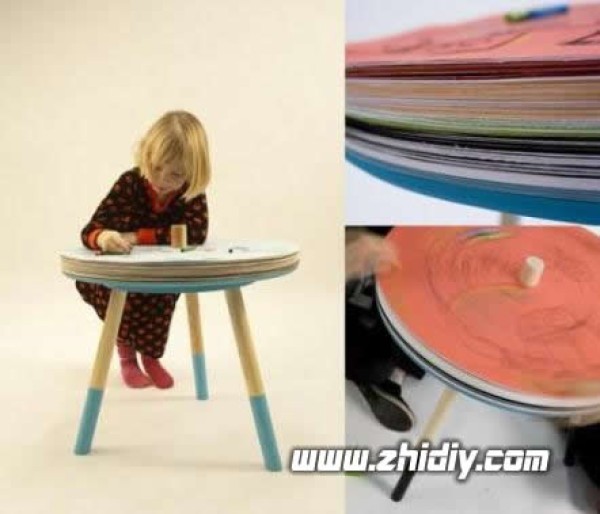 A paper table where you can doodle casually