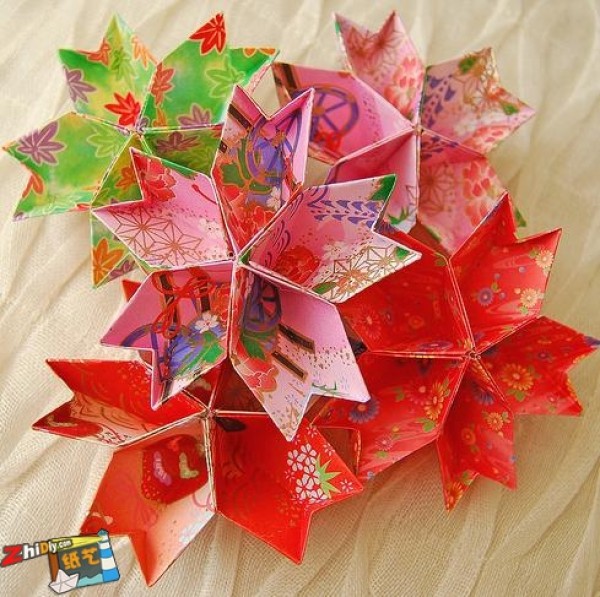 Paper flower origami flower appreciation