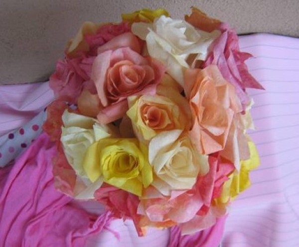 Handmade paper rose making tutorial