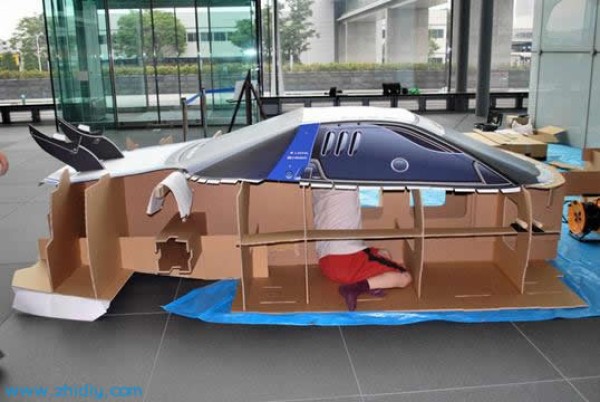 Full scale NSX 3D paper model racing car