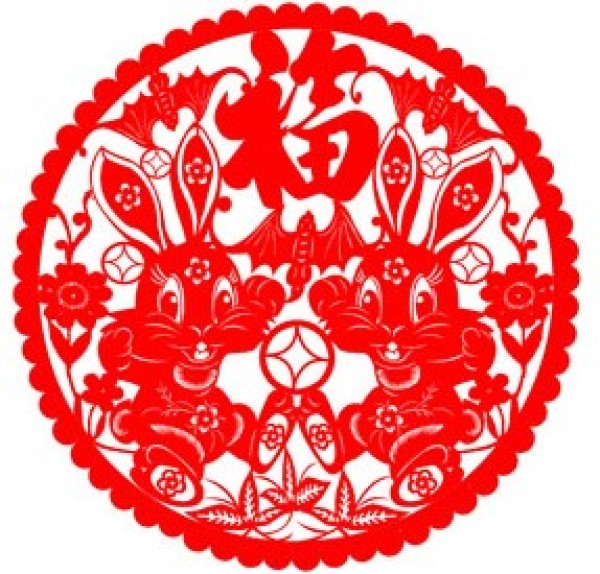 A complete collection of auspicious rabbit paper-cut patterns for the Year of the Rabbit