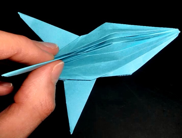 Origami rocket folding tutorial teaches you how to fold a rocket