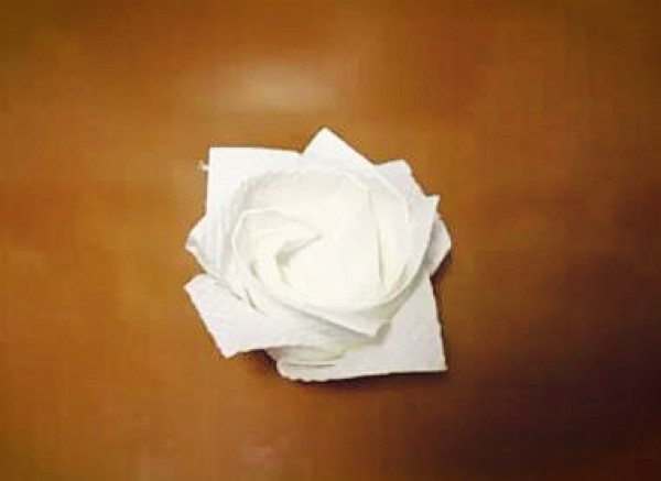 Video tutorial on how to fold origami roses: quickly use toilet paper to make simulated origami roses