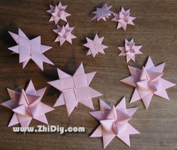 3D Paper Art Star Basket Making Tutorial 3