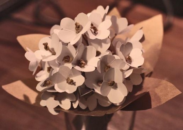 Beautiful and simple handmade paper art bouquet making tutorial