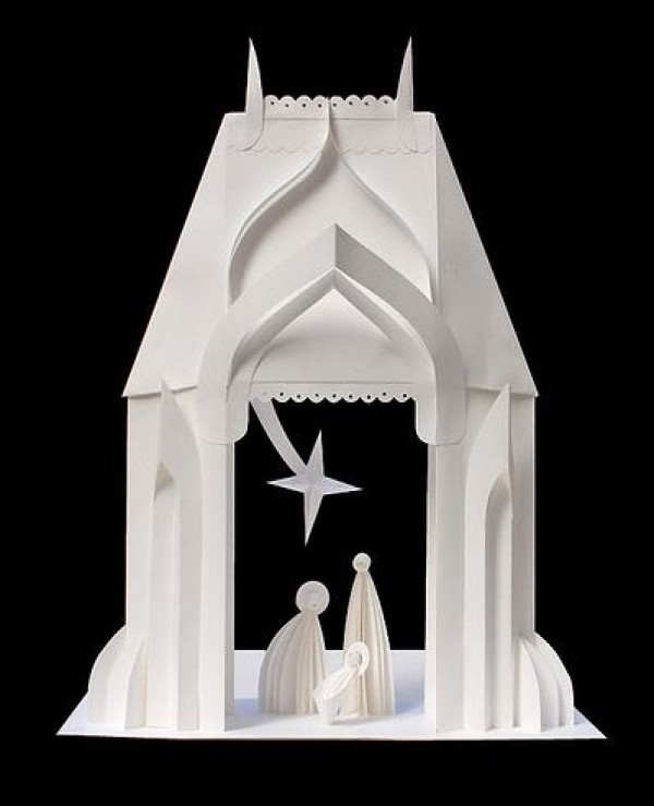 Appreciation of a set of black and white paper sculptures