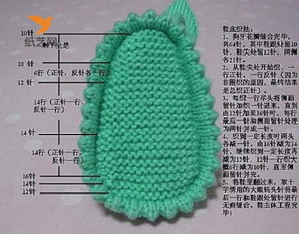 Analysis of crochet knitting examples for baby woolen boots