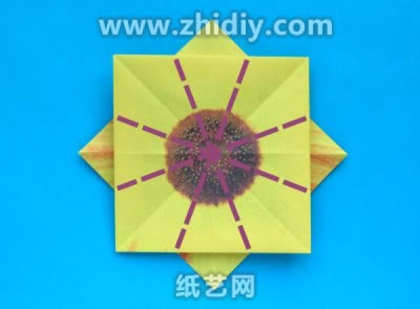 Handmade Origami Sunflower Illustrated Paper Origami Tutorial