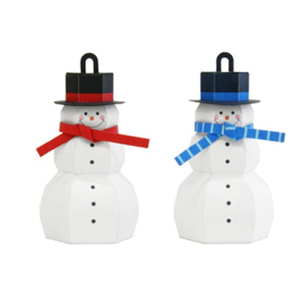 [Paper Model] Christmas Paper Model Christmas Snowman Handmade Tutorials and Drawings