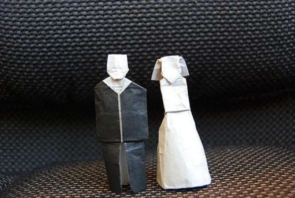 Origami tutorial for bride and groom—Joseph Wu