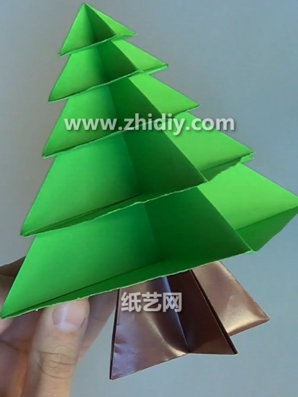 Christmas tree simple combination origami handmade tutorial