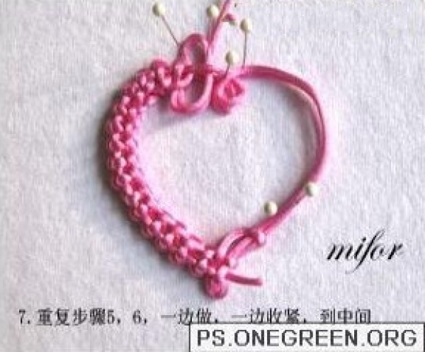 Heart-shaped photo frame lace--detailed weaving tutorial