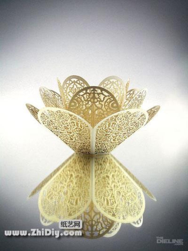 Paper Art Flower Tealight Lamp Stand