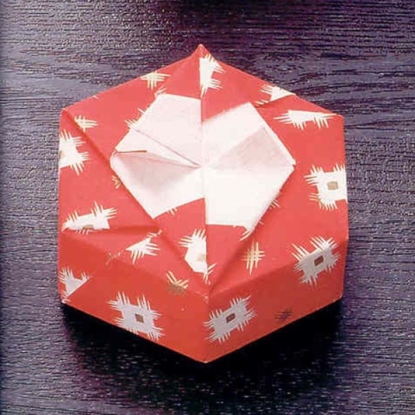 Momoya Haoyings basic twisted hexagonal origami box drawing tutorial [origami box diagram]