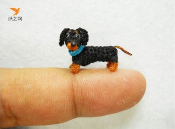 Appreciation of small animal works on crochet mini fingertips