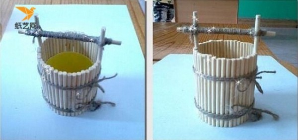 Turn waste into treasure by using discarded chewing gum buckets to make cute storage buckets