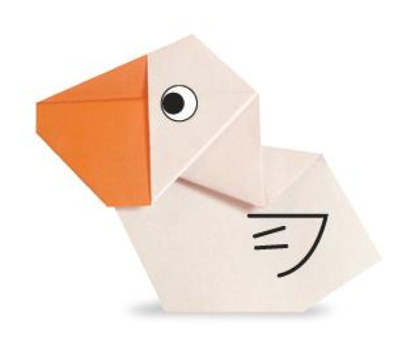 Childrens origami pelican handmade origami tutorial