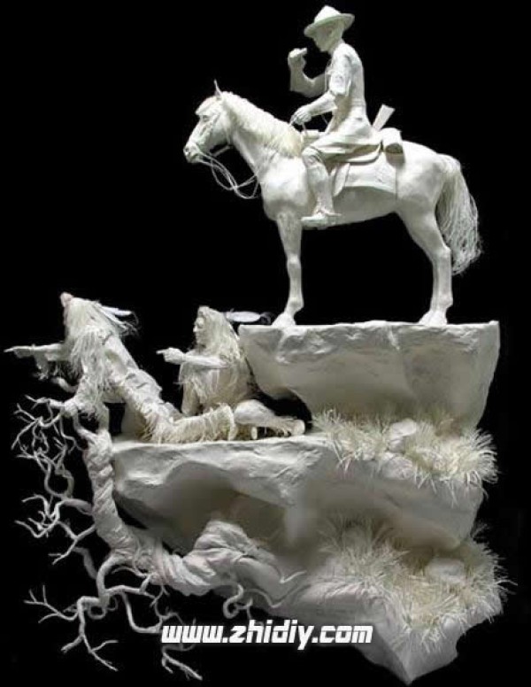 Indian stories in paper sculptures