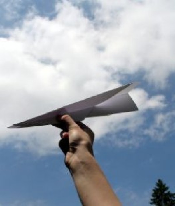 Origami airplane causes disaster. Don’t use letters as waste paper to fold into airplane