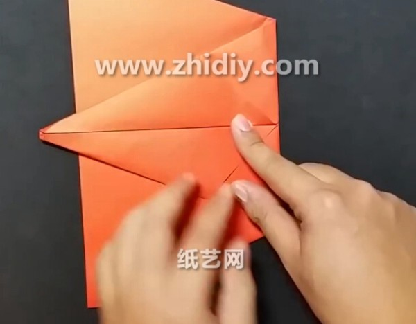 Paper airplane folding tutorial for gliding origami fighter