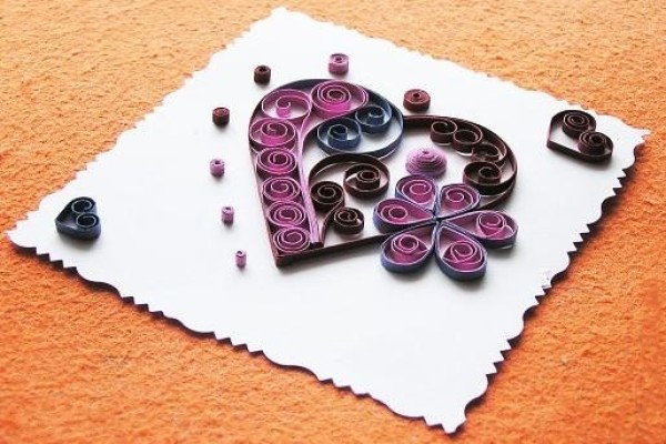 Tutorial on making handmade paper heart cards