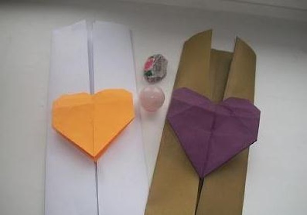 Valentines Day Simple Button Origami Heart Envelope Origami Complete Illustrated Tutorial