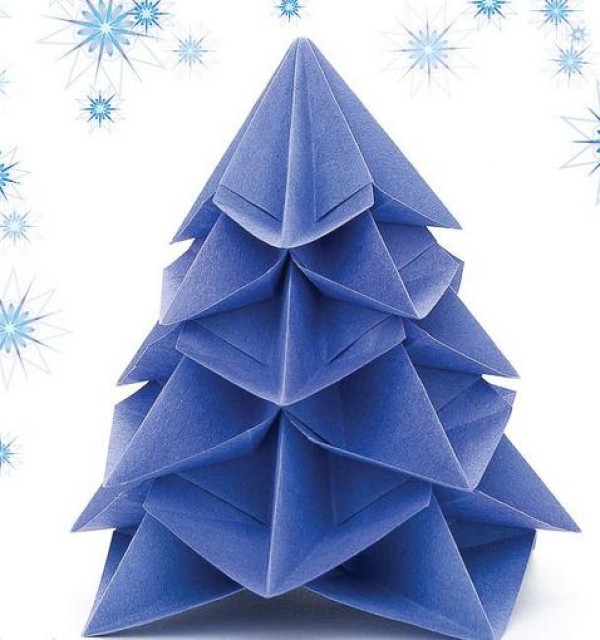 DIY Christmas tree origami tutorial